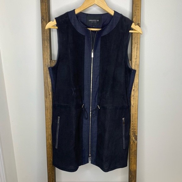 Layfayette 148 Navy Vest - Picture 1 of 5